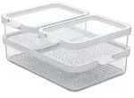 Rotho K&uuml;hlschrankorganizer-Set Cauma &brvbar; transparent/klar &brvbar; Kunststoff &brvbar; Ma&szlig;e