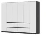Dreht&uuml;renschrank Wigan &brvbar; grau &brvbar; Ma&szlig;e (cm): B: 271 H: 210