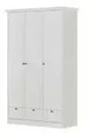 Dreht&uuml;renschrank 3- t&uuml;rig Landwood &brvbar; wei&szlig; &brvbar; Ma&szlig;e (cm): B: 120 H: 200 T: 51.0