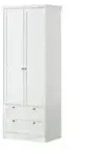 Dreht&uuml;renschrank &brvbar; wei&szlig; &brvbar; Ma&szlig;e (cm): B: 80 H: 200 T: 51.0
