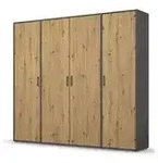 Dreht&uuml;renschrank Yarm &brvbar; grau &brvbar; Ma&szlig;e (cm): B: 187 H: 194