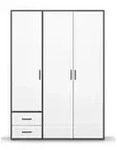 Dreht&uuml;renschrank Yarm &brvbar; grau &brvbar; Ma&szlig;e (cm): B: 140 H: 194