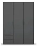 Dreht&uuml;renschrank Yarm &brvbar; grau &brvbar; Ma&szlig;e (cm): B: 140 H: 194