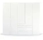 Dreht&uuml;renschrank Port Talbot &brvbar; wei&szlig; &brvbar; Ma&szlig;e (cm): B: 251 H: 223