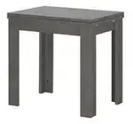 Esstisch ausziehbar &brvbar; grau &brvbar; Ma&szlig;e (cm): B: 60 H: 78