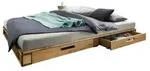 Palettenbett mit Stauraum &brvbar; holzfarben &brvbar; Ma&szlig;e (cm): B: 140 H: 14