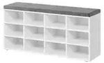 Schuhregal &brvbar; wei&szlig; &brvbar; Ma&szlig;e (cm): B: 104 H: 48