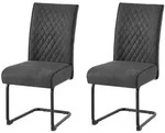 by Living Freischwinger 2er-Set &brvbar; grau &brvbar; Ma&szlig;e (cm): B: 45 H: 95