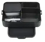Mepal Bento-Lunchbox "To Go" Take a Break &brvbar; schwarz &brvbar; Kunststoff &brvbar; Ma&szlig;e (cm): B: