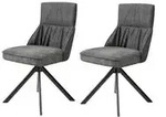 by Living Esszimmerstuhl 2er-Set &brvbar; grau &brvbar; Ma&szlig;e (cm): B: 50 H: 89