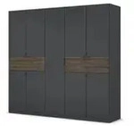 Dreht&uuml;renschrank Thurso &brvbar; schwarz &brvbar; Ma&szlig;e (cm): B: 226 H: 210