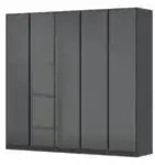 Dreht&uuml;renschrank &brvbar; grau &brvbar; Ma&szlig;e (cm): B: 226 H: 210 T: 54.0
