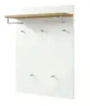 Garderobenpaneel &brvbar; wei&szlig; &brvbar; Holzwerkstoff &brvbar; Ma&szlig;e (cm): B: 80 H: 109 T: 27.0