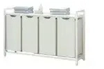 W&auml;schekorb &brvbar; wei&szlig; &brvbar; Stoff &brvbar; Ma&szlig;e (cm): B: 116 H: 72