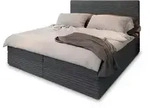 MASSENO Boxbett mit Bettkasten &brvbar; grau &brvbar; Ma&szlig;e (cm): B: 160 H: 98