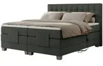 Motor Boxspringbett mit Bettkasten &brvbar; grau &brvbar; Ma&szlig;e (cm): B: 168 H: 118