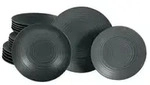 CreaTable Kombiservice Lava Stone &brvbar; schwarz &brvbar; Steinzeug/Steingut &brvbar; Ma&szlig;e (cm): B:
