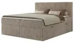 Boxbett mit Bettkasten &brvbar; braun &brvbar; Ma&szlig;e (cm): B: 184 H: 119