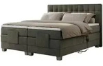 Motor Boxspringbett mit Bettkasten &brvbar; grau &brvbar; Ma&szlig;e (cm): B: 168 H: 118