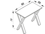 Esstisch &brvbar; wei&szlig; &brvbar; Ma&szlig;e (cm): B: 80 H: 76