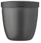 Mepal Snackpot "To Go" Ellipse &brvbar; schwarz &brvbar; Kunststoff &brvbar; Ma&szlig;e (cm): H: 10,8 &Oslash;: