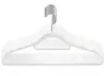 Kleiderb&uuml;gel 50er-Set &brvbar; wei&szlig; &brvbar; Metall,Kunststoff,Stoff &brvbar; Ma&szlig;e (cm): B:...