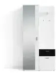by Living Kompaktgarderobe &brvbar; wei&szlig; &brvbar; Ma&szlig;e (cm): B: 97 H: 197