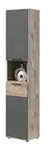 Hochschrank &brvbar; grau &brvbar; Ma&szlig;e (cm): B: 37 H: 190