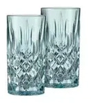 Nachtmann Longdrinkgl&auml;ser 2er Set Noblesse &brvbar; blau &brvbar; Glas &brvbar; Ma&szlig;e (cm): B: 7,8 H: