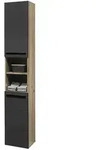 Hochschrank &brvbar; schwarz &brvbar; Ma&szlig;e (cm): B: 34 H: 190 T: 31.0