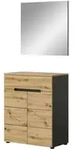 Garderobenkombination 2-teilig Canu &brvbar; holzfarben &brvbar; Ma&szlig;e (cm): B: 80 H: 190 T:
