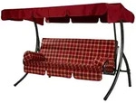 Angerer Hollywoodschaukel Texas &brvbar; rot &brvbar; Ma&szlig;e (cm): B: 210 H: 160 T: 145.0