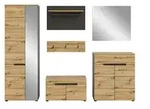 Garderobenkombination &brvbar; holzfarben &brvbar; Ma&szlig;e (cm): B: 255 H: 190