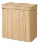 W&auml;schekorb &brvbar; holzfarben &brvbar; Naturfaser,Metall,Baumwolle &brvbar; Ma&szlig;e (cm): B:...