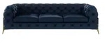 S-STYLE Chesterfield Einzelsofa Natalie &brvbar; blau &brvbar; Ma&szlig;e (cm): B: 243 H: 75