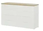 Kommode Siena &brvbar; wei&szlig; &brvbar; Ma&szlig;e (cm): B: 136,3 H: 82,6 T: 44.4