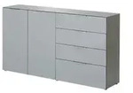 Primo Sideboard Levi &brvbar; grau &brvbar; Ma&szlig;e (cm): B: 184 H: 102 T: 42.0
