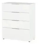 Primo Kommode Levi &brvbar; wei&szlig; &brvbar; Ma&szlig;e (cm): B: 83 H: 102 T: 42.0