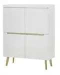 Highboard &brvbar; wei&szlig; &brvbar; Ma&szlig;e (cm): B: 107 H: 134 T: 40.0