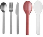 Mepal Besteckset "To Go" Ellipse &brvbar; rosa/pink &brvbar; Edelstahl,Kunststoff &brvbar; Ma&szlig;e (cm):