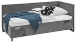 Polsterbett mit trendiger Kederumrahmung &brvbar; grau &brvbar; Ma&szlig;e (cm): B: 103 H: 90
