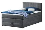 Boxspringbett mit Bettkasten &brvbar; grau &brvbar; Ma&szlig;e (cm): B: 121 H: 107