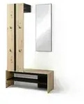 by Living Kompaktgarderobe &brvbar; braun &brvbar; Ma&szlig;e (cm): B: 100 H: 186