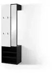 by Living Kompaktgarderobe &brvbar; wei&szlig; &brvbar; Ma&szlig;e (cm): B: 55 H: 187,5