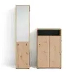 by Living Garderobenset &brvbar; braun &brvbar; Ma&szlig;e (cm): B: 110,6 H: 186,3