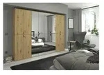 Garderobenschrank &brvbar; holzfarben &brvbar; Ma&szlig;e (cm): B: 244 H: 193 T: 34.0
