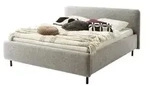 Polsterbett in meliertem Webstoff &brvbar; beige &brvbar; Ma&szlig;e (cm): B: 204 H: 105