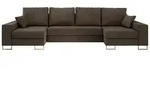 Wohnlandschaft mit Schlaffunktion Dorain &brvbar; braun &brvbar; Ma&szlig;e (cm): B: 312 H: 95