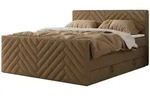 Boxspringbett mit Bettkasten &brvbar; braun &brvbar; Ma&szlig;e (cm): B: 161 H: 110