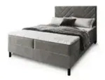MASSENO Boxbett mit Bettkasten &brvbar; grau &brvbar; Ma&szlig;e (cm): B: 160 H: 98